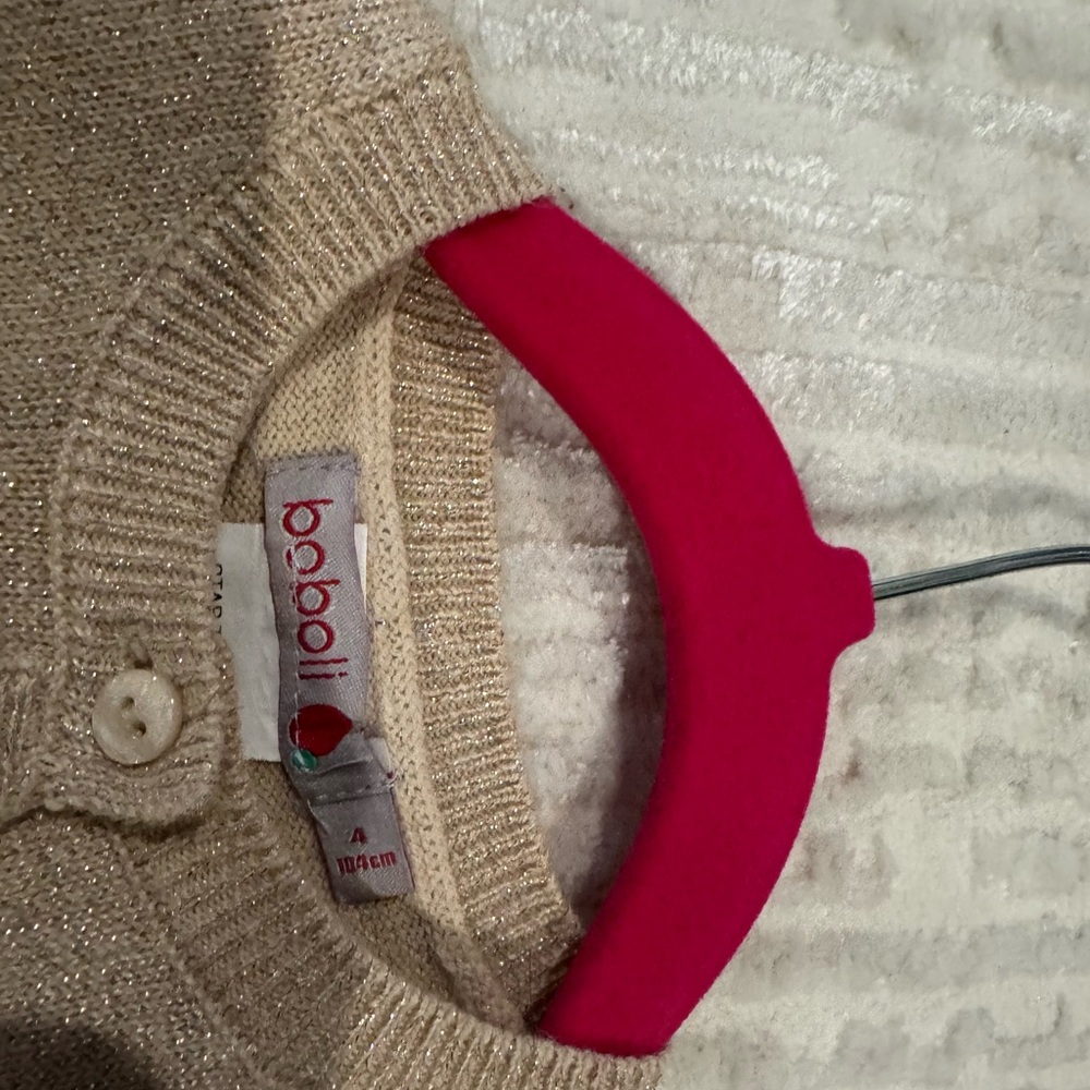 Kids Beige Ruffle Sweater - Picture 7 of 7